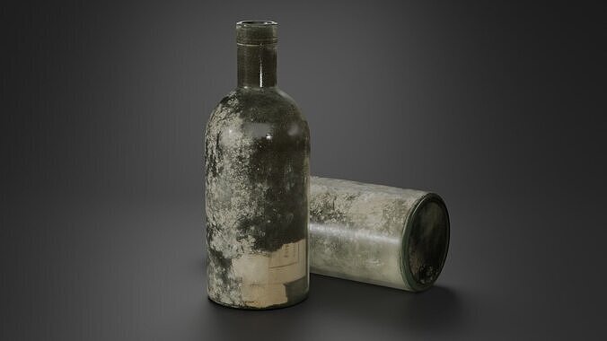 Old Pharmacy Bottle Low-poly 3D model
