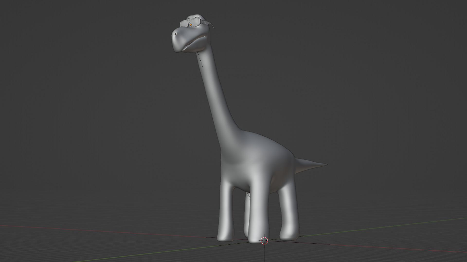 Apatosaurus Dinosaur Cartoon 3D model_4