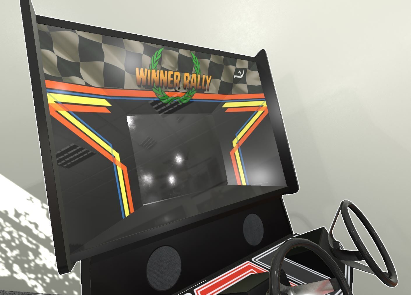90s Arcade Racing Game Machine Low-poly 3D Model Low-poly 3D model_2