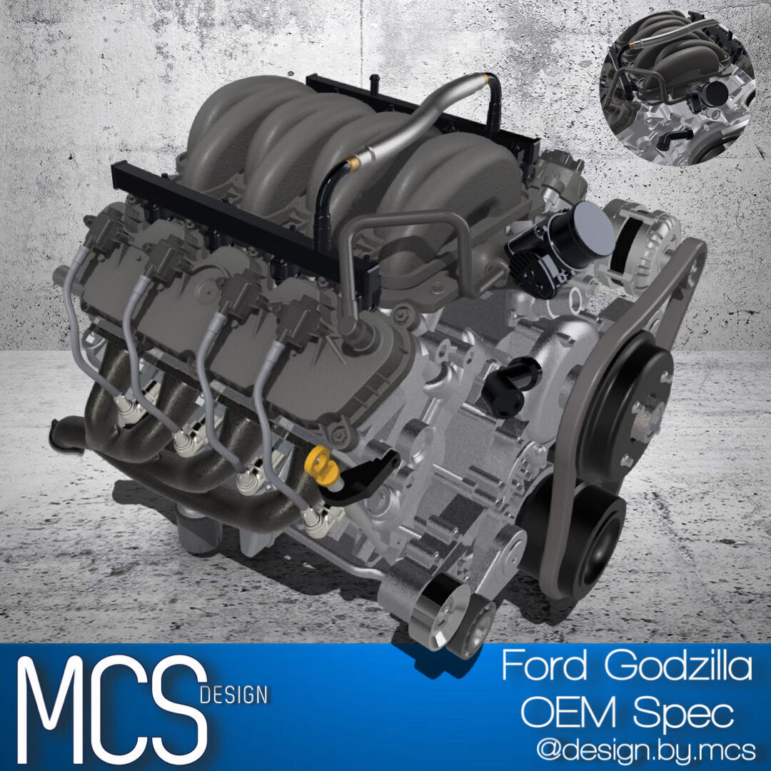 Ford Godzilla V8 Engine OEM spec 3D print model_0