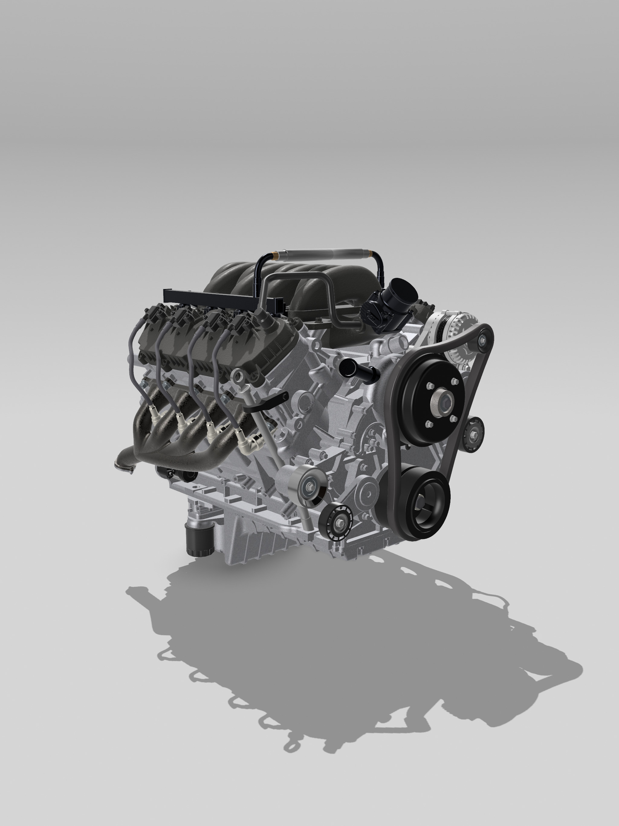 Ford Godzilla V8 Engine OEM spec 3D print model_1