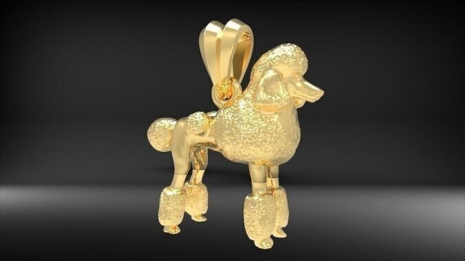 Poodle pendant 3D print model
