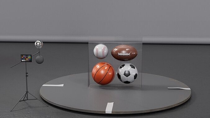 Ball Package Prop High Quality 3D Model Lookdev  Render Ready Free 3D model