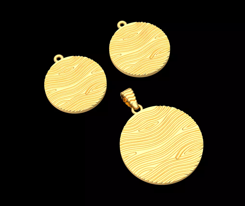 Ocean Wave Pendant Set 3D print model_0