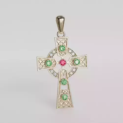 pendant cross with links 3D print model