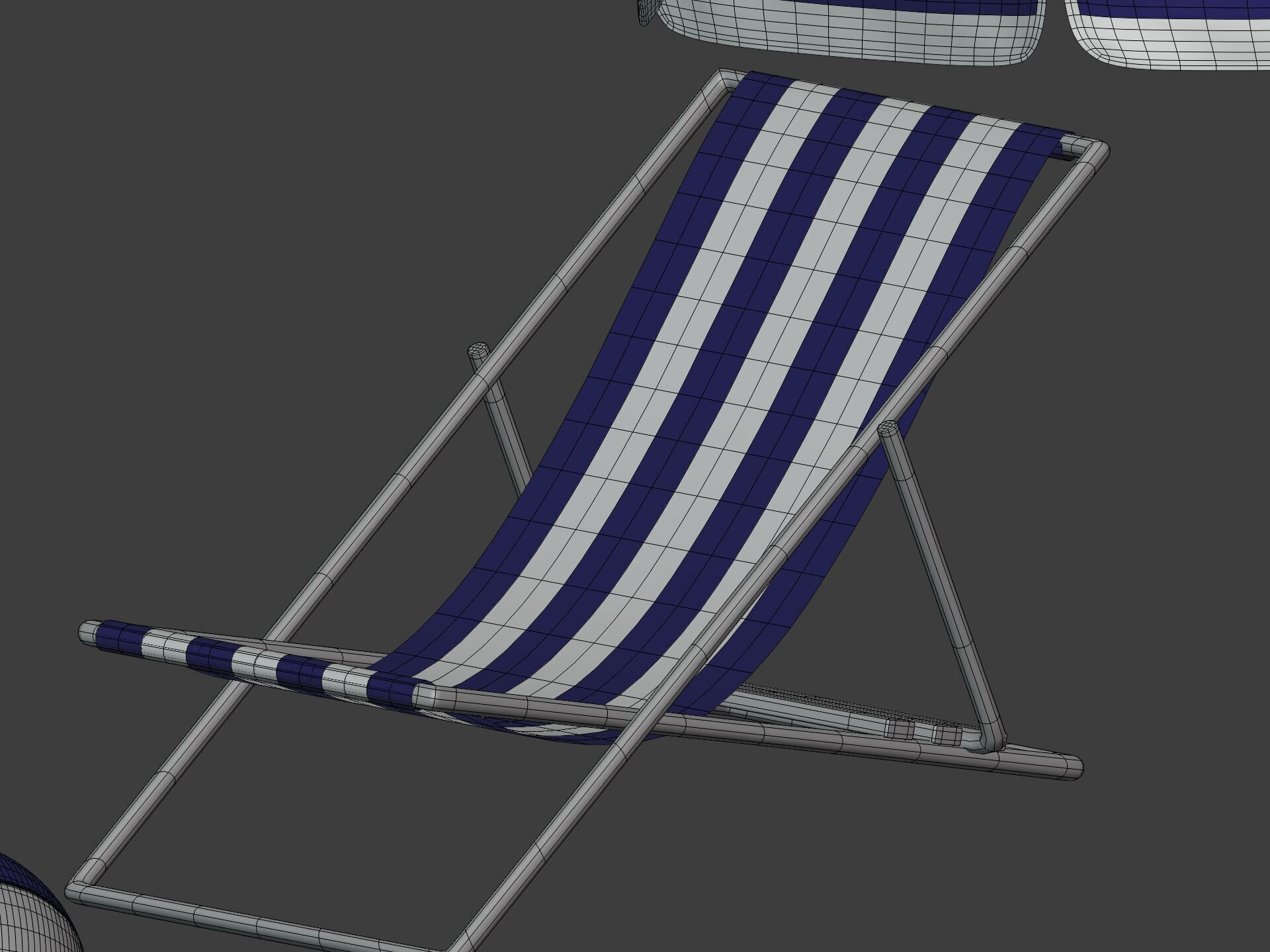 Summer Pack -- Umbrella Chair Jet-ski Pedal Boat Swim Ring Ball 3D model_11