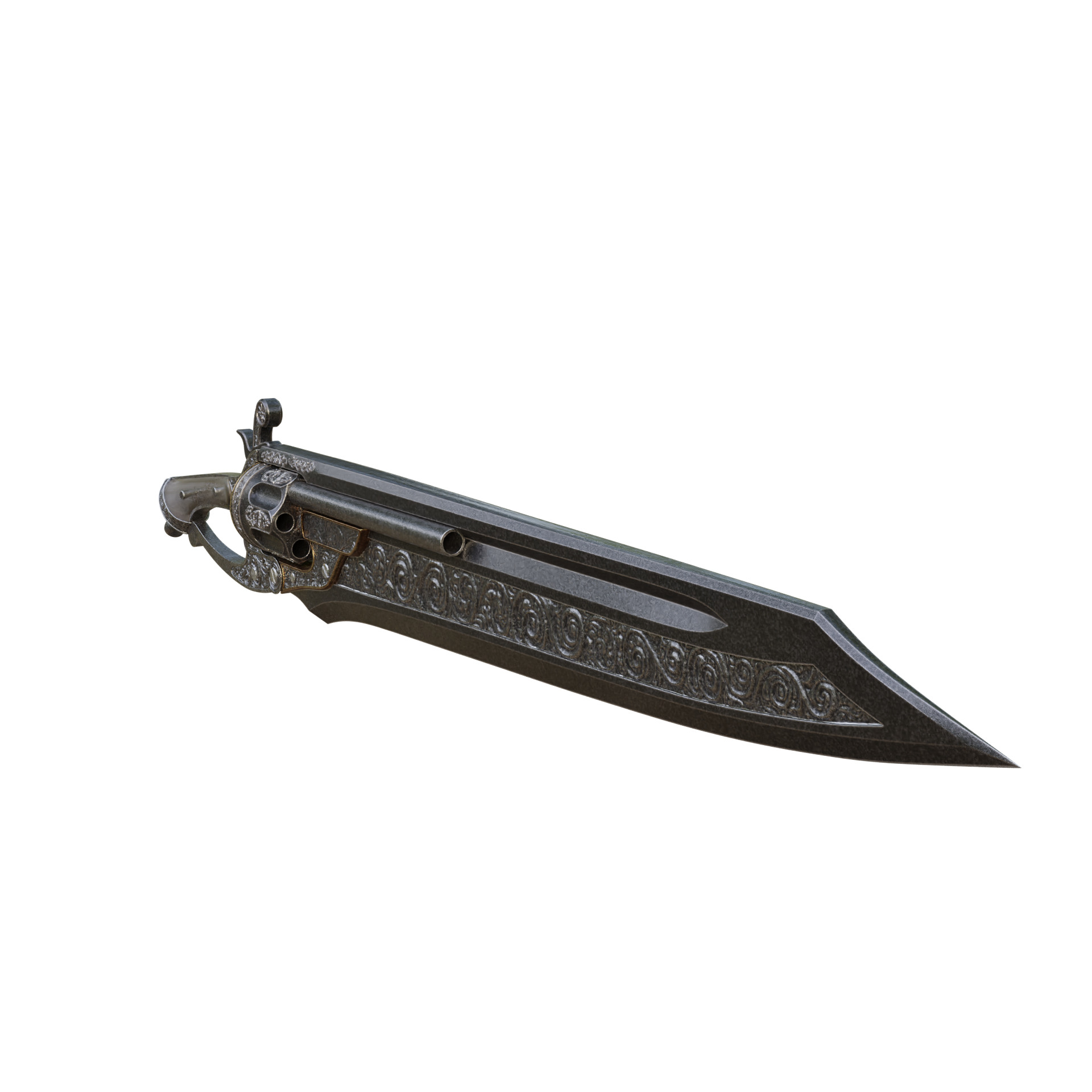 Fantasy Pale Knight Pinocchio Cosplay Gunblade Lies of P 3D print model_16