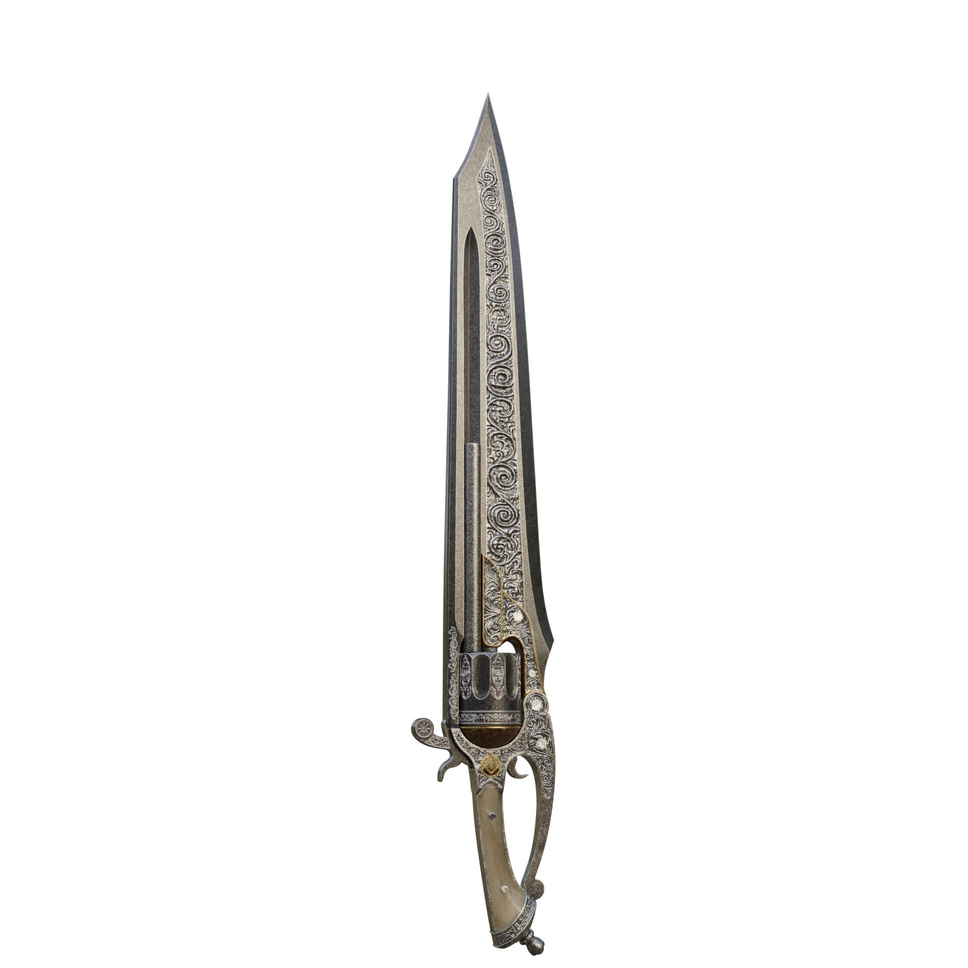 Fantasy Pale Knight Pinocchio Cosplay Gunblade Lies of P 3D print model_19