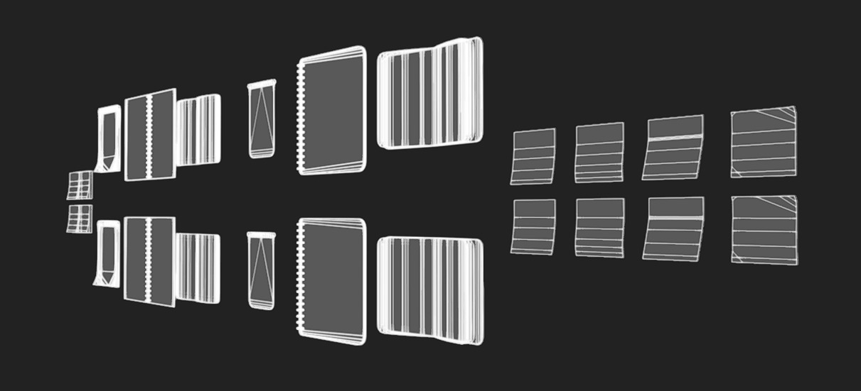 Notes Packs Low-poly 3D model_19