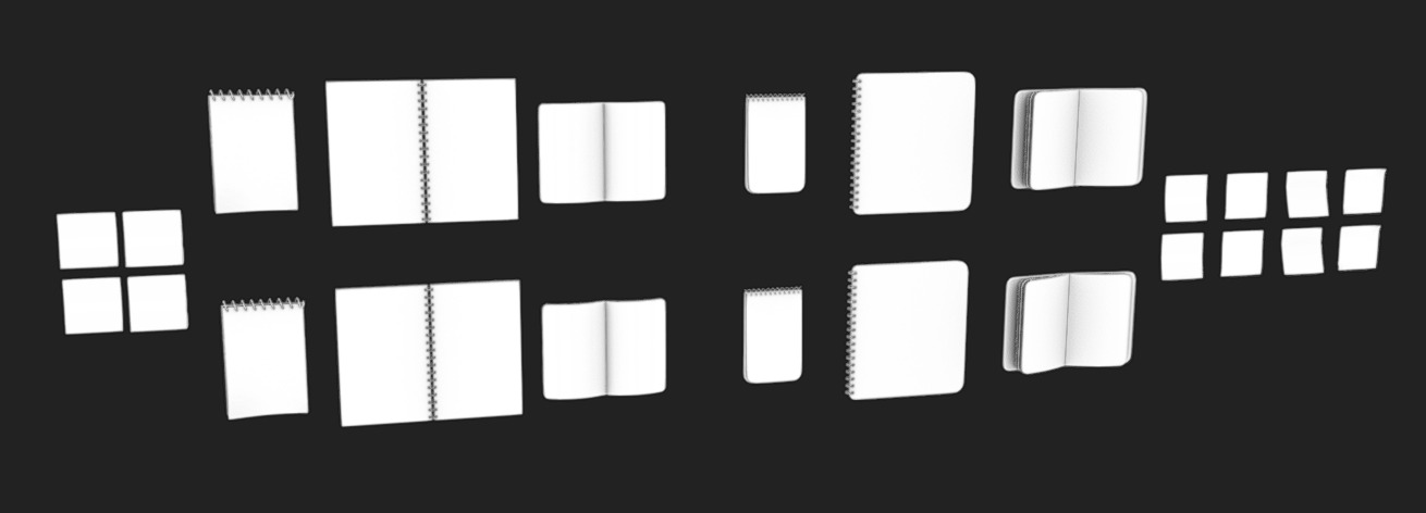 Notes Packs Low-poly 3D model_15