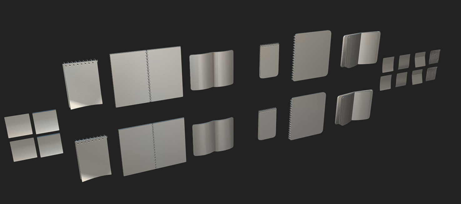 Notes Packs Low-poly 3D model_16