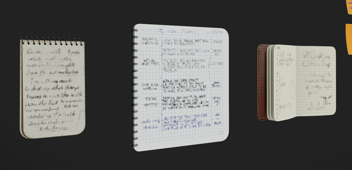 Notes Packs Low-poly 3D model_10