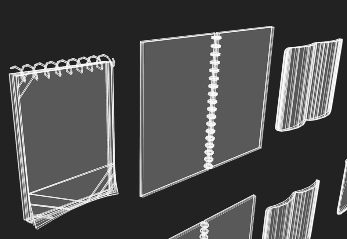 Notes Packs Low-poly 3D model_20