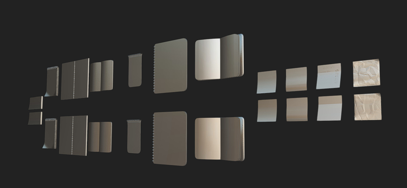 Notes Packs Low-poly 3D model_17