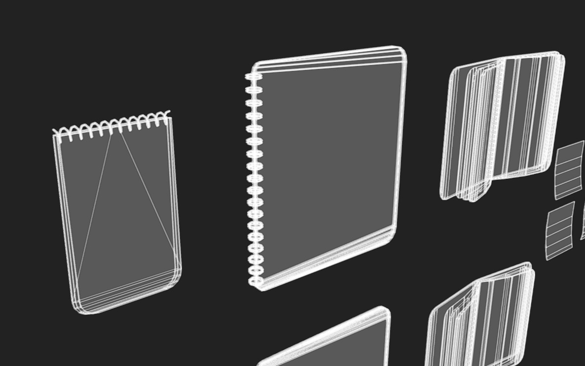 Notes Packs Low-poly 3D model_21