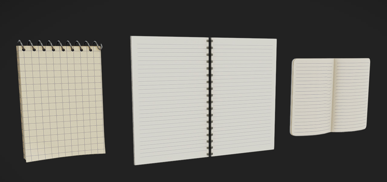 Notes Packs Low-poly 3D model_5