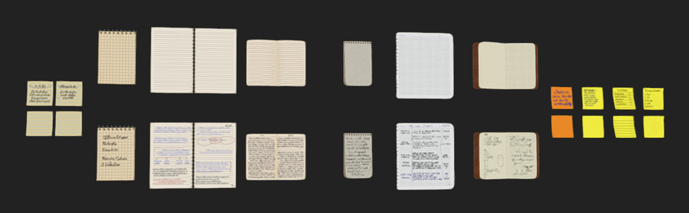 Notes Packs Low-poly 3D model_14