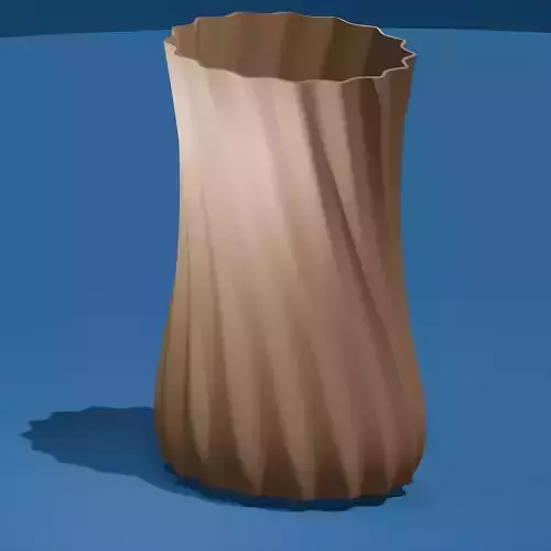 Ribbed Curvy Vase