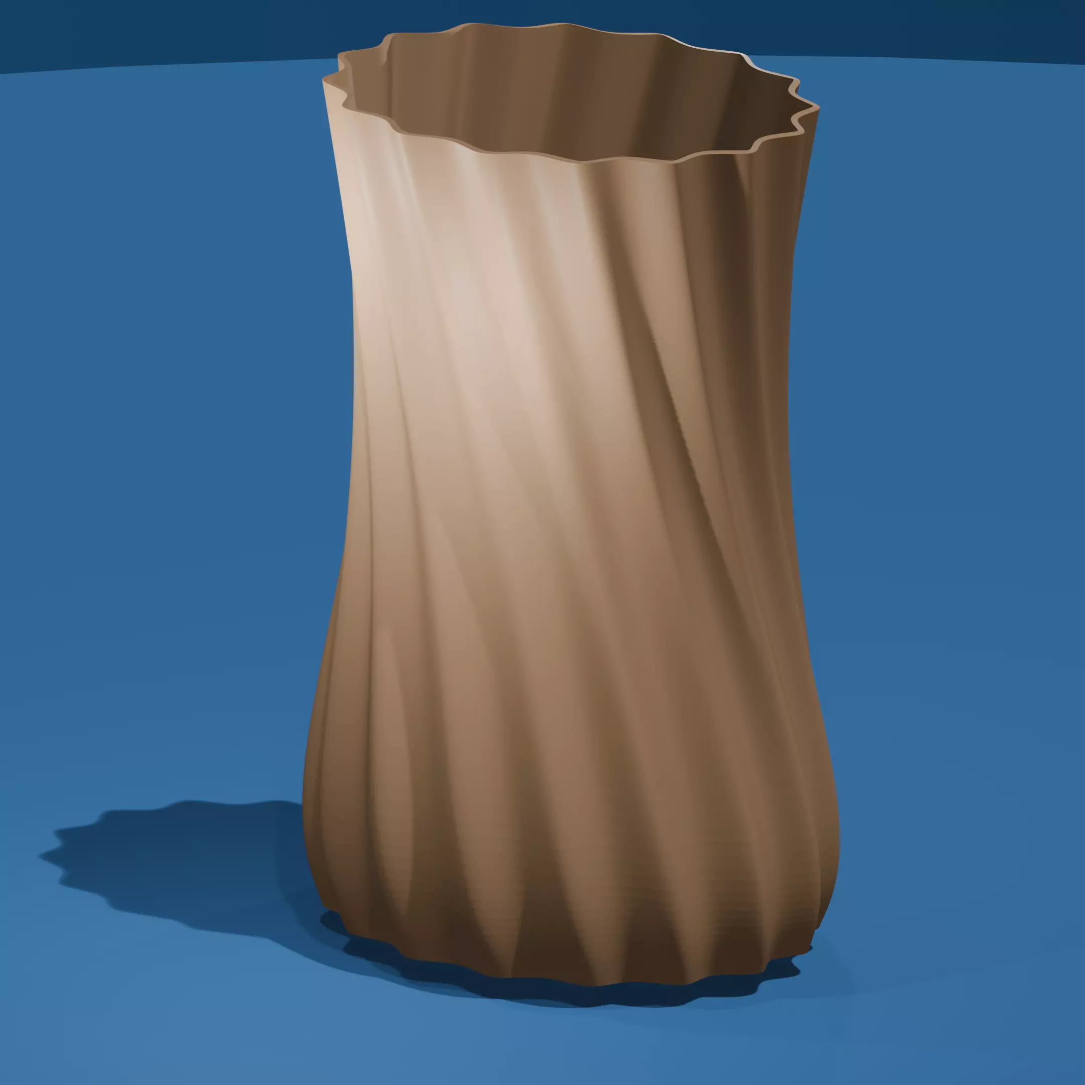 Ribbed Curvy Vase 3D print model