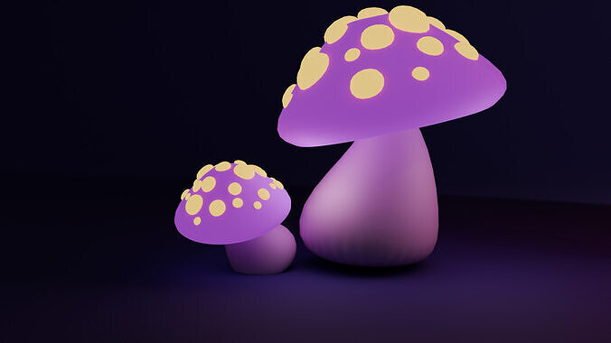 Lowpoly Mushroom Free low-poly 3D model