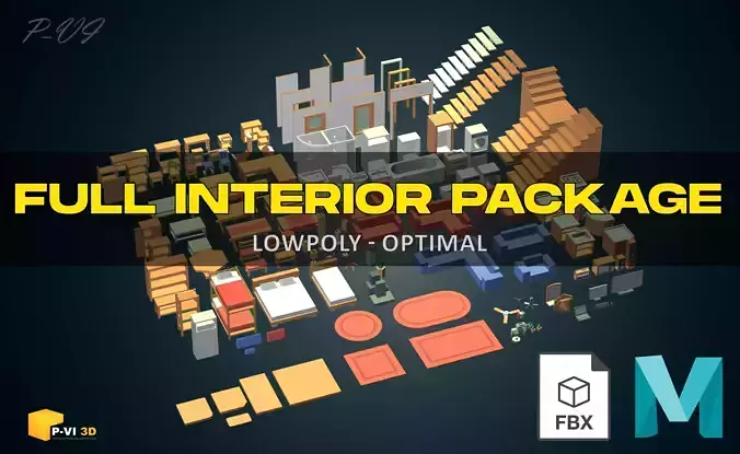 Massive Low Poly Interior Creator Pack