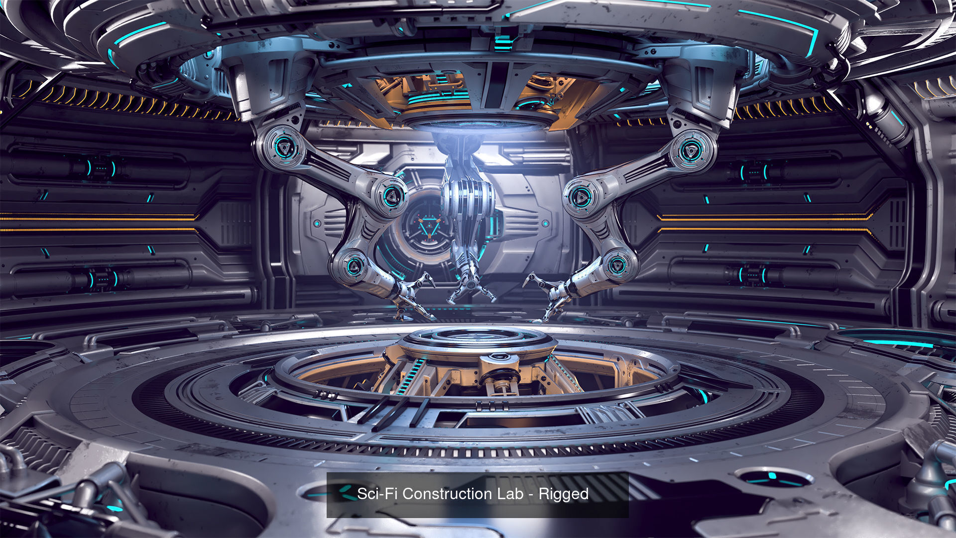 Futuristic Space Interiors Collection 4 in 1 _3