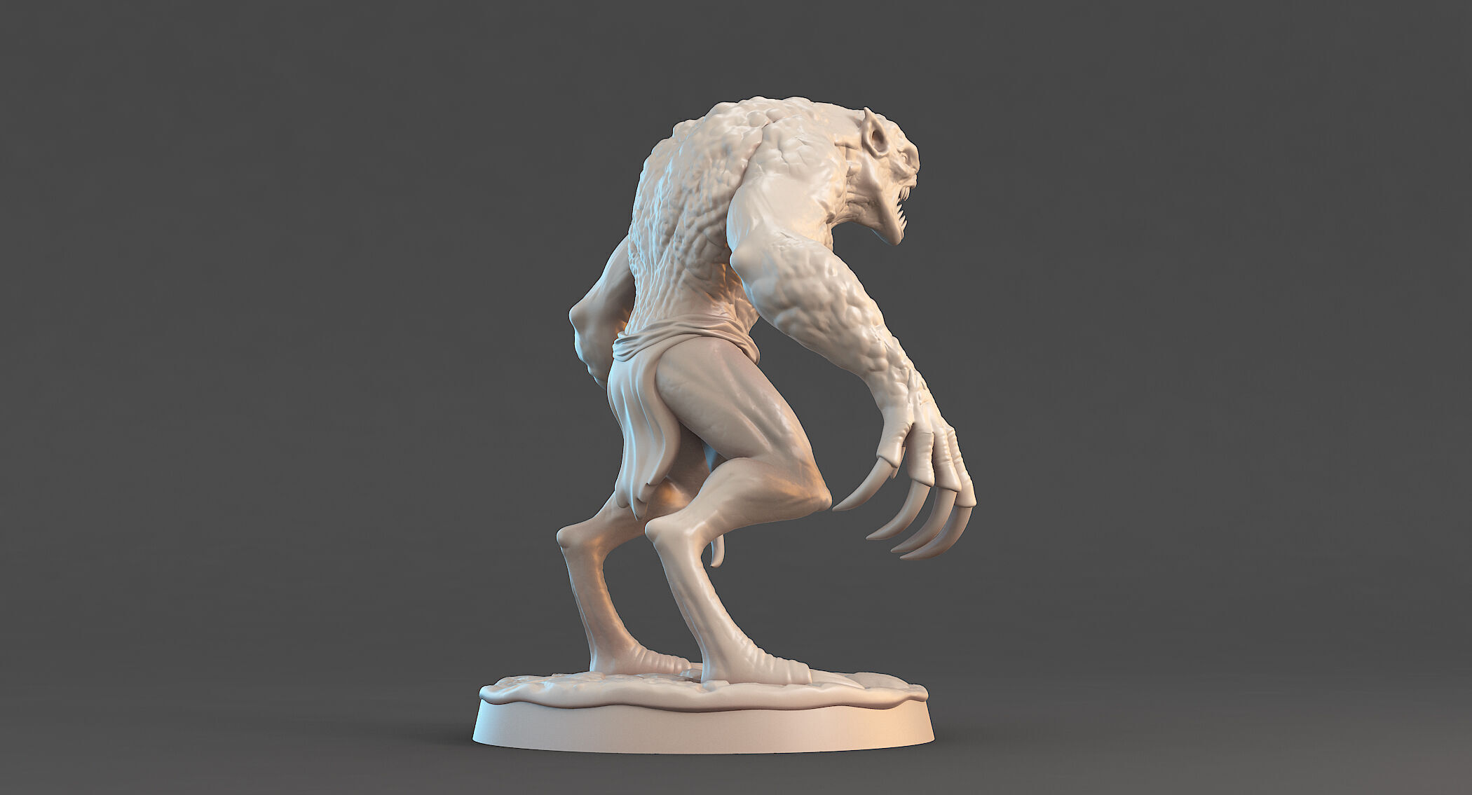 Printable Creature 01 Neutral Pose 3D model_2