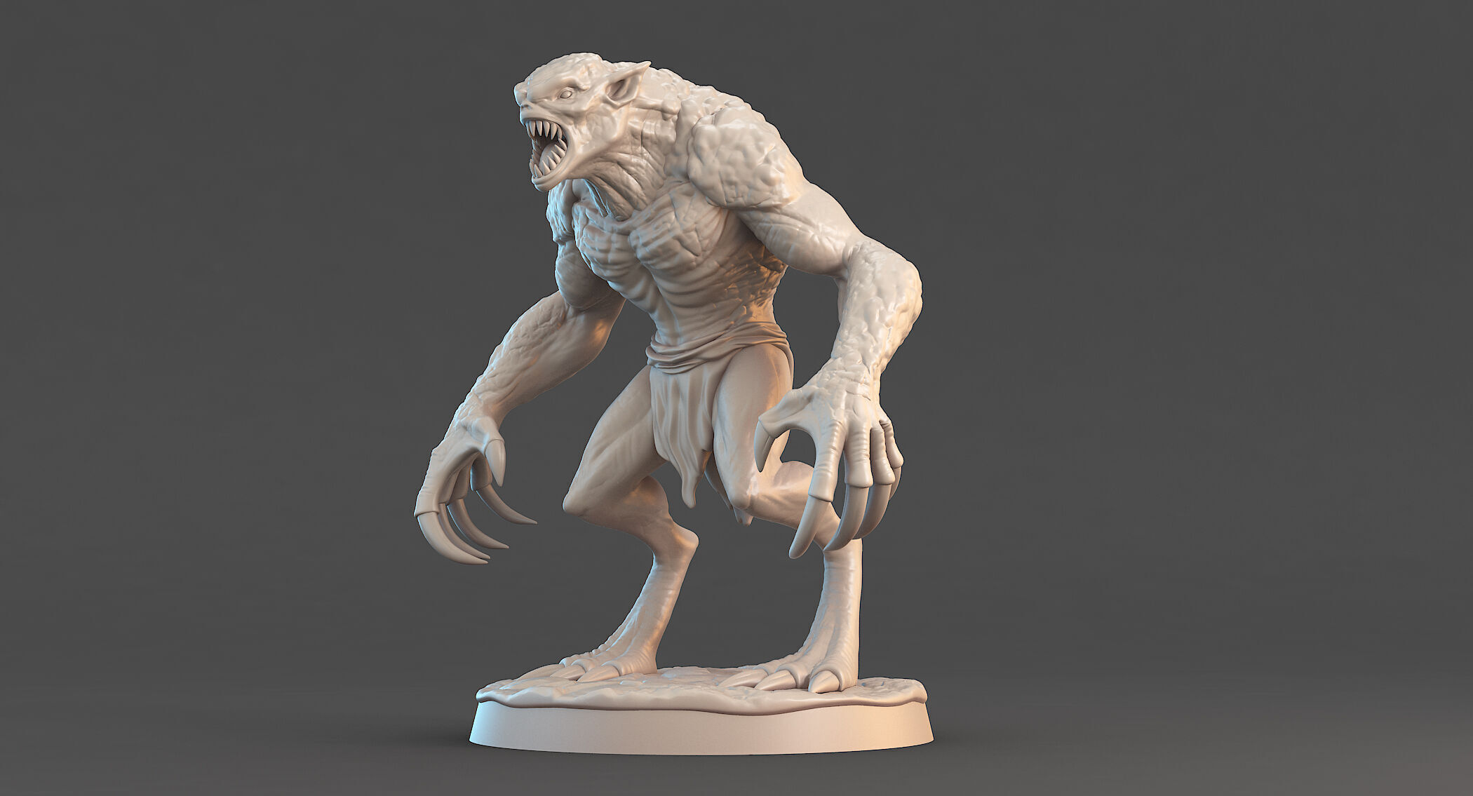 Printable Creature 01 Neutral Pose 3D model_4