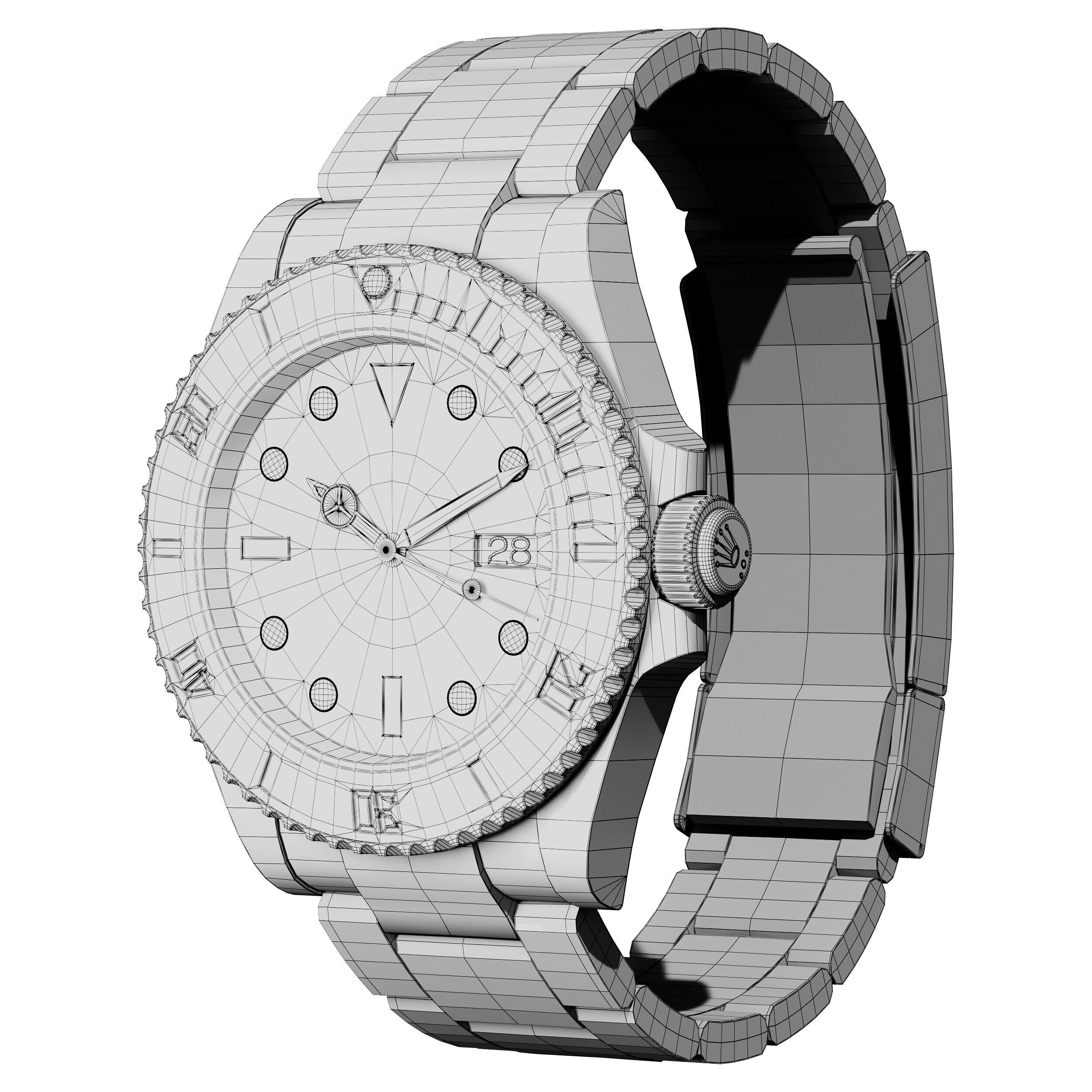 Rolex Submariner Date 3D model_7