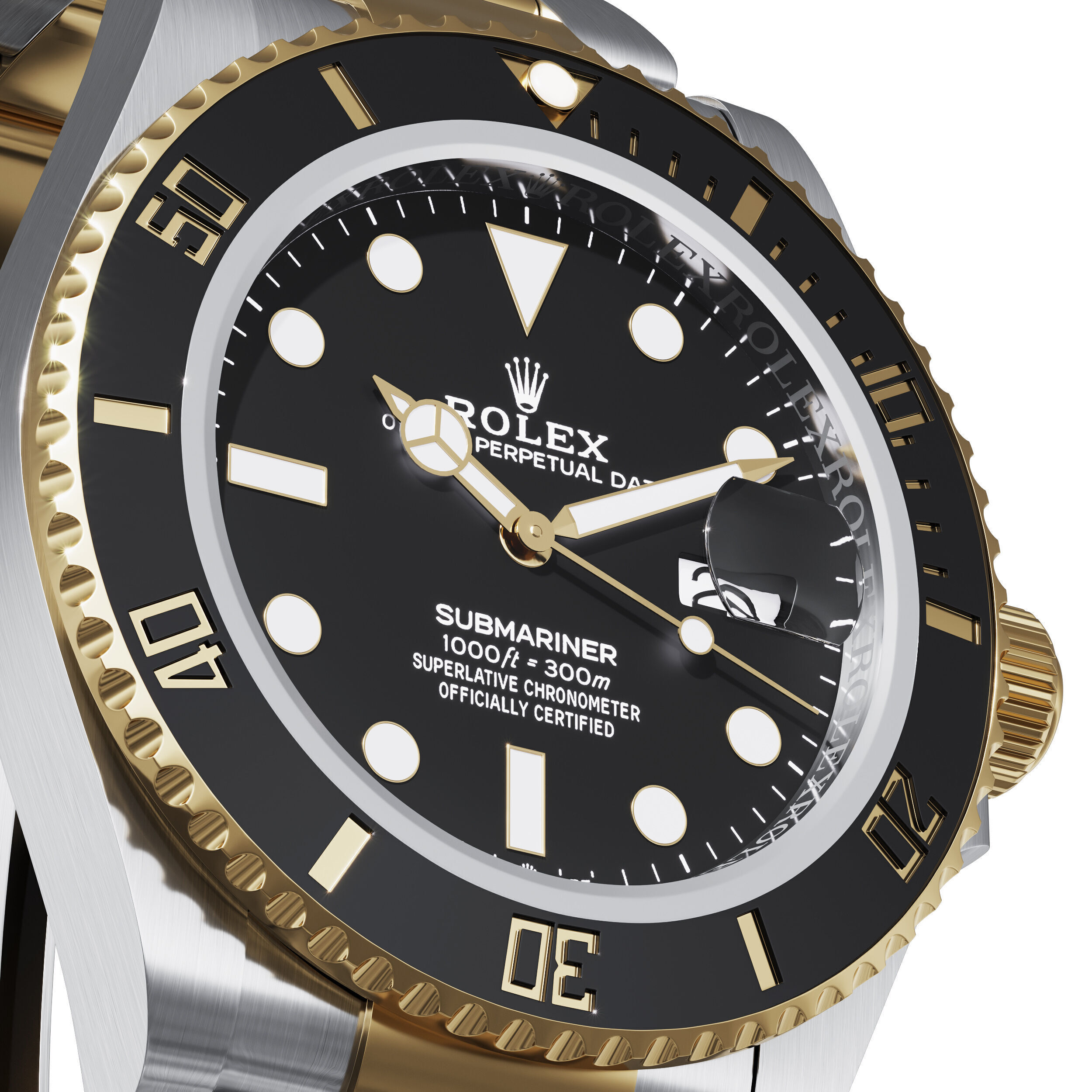 Rolex Submariner Date 3D model_3