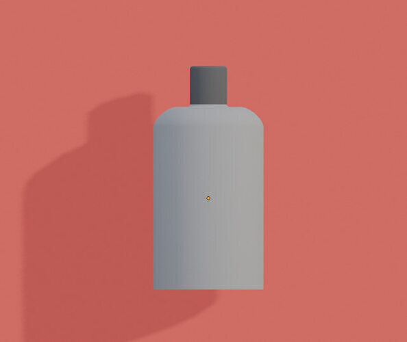 Shampoo Bottle 3D Model  Rounded Plastic Container with ShortCap Free 3D print model