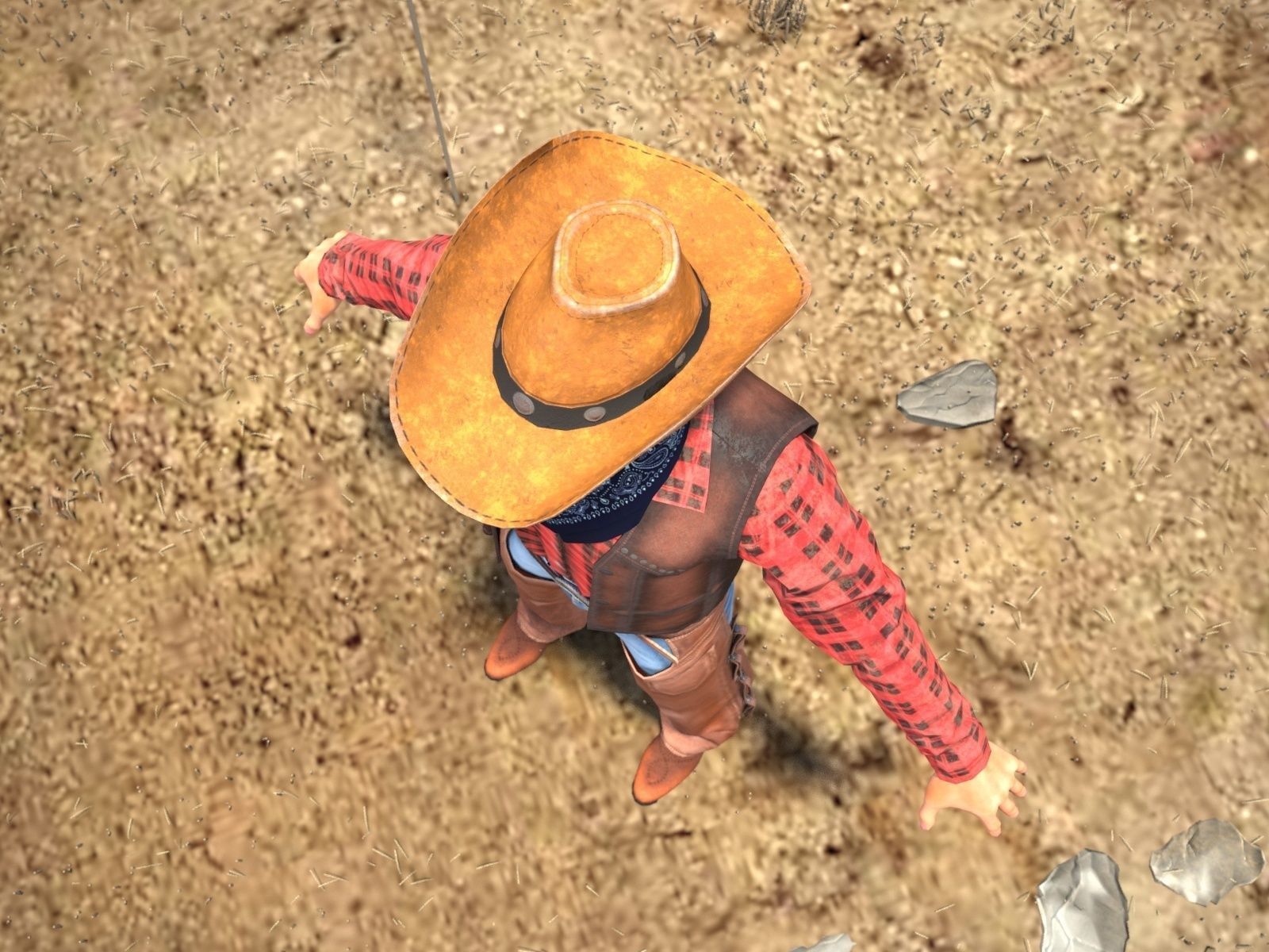 Cowboy metal shield with bull head 3D model_2