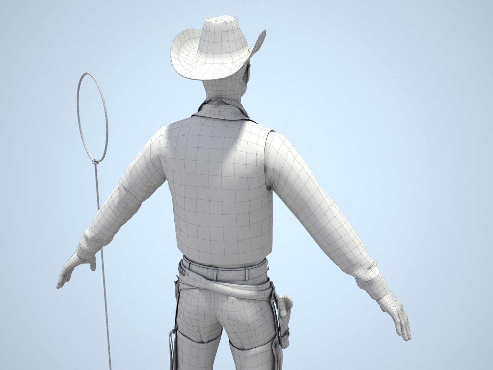 Cowboy metal shield with bull head 3D model_26