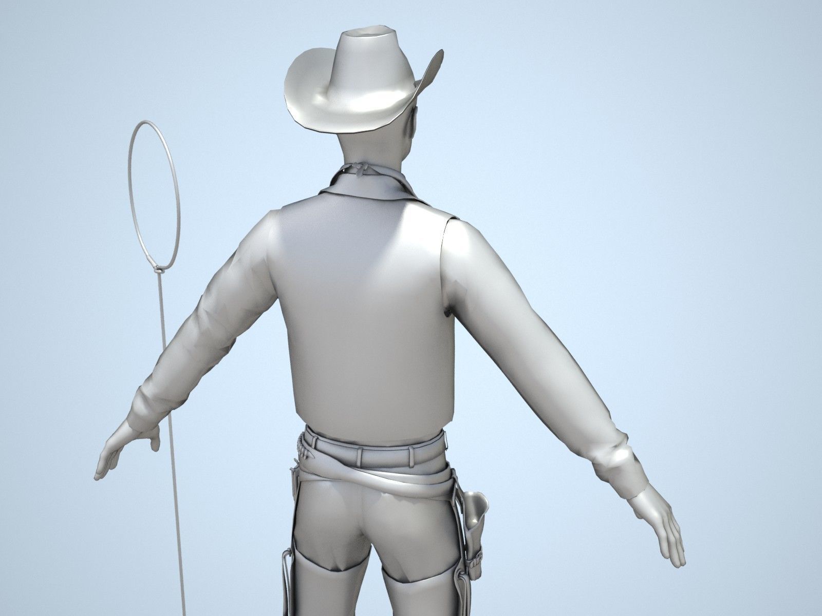 Cowboy metal shield with bull head 3D model_22