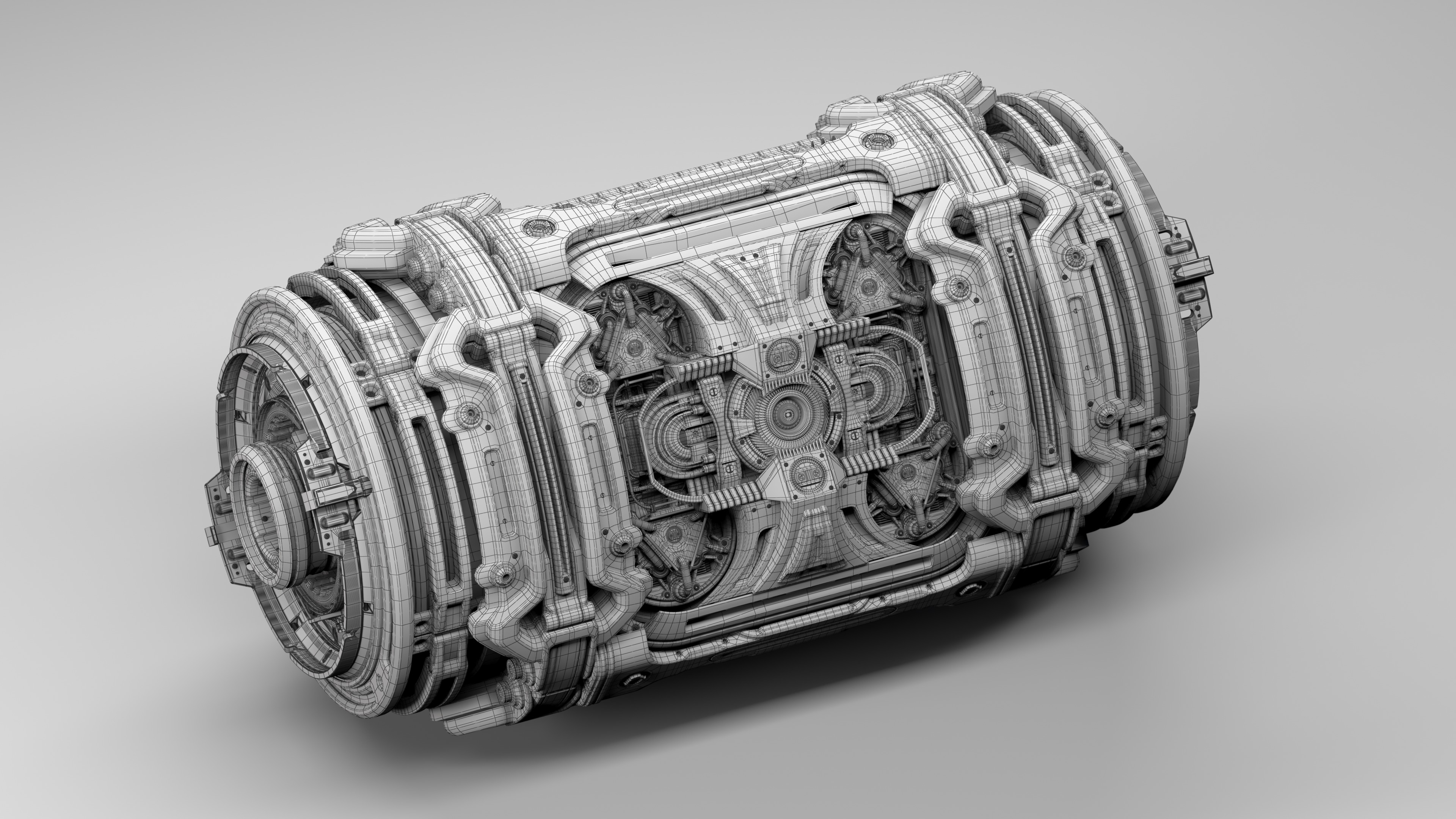 Sci-Fi Hard Surface Kitbash Set - 4 in 1 3D Model Collection_7