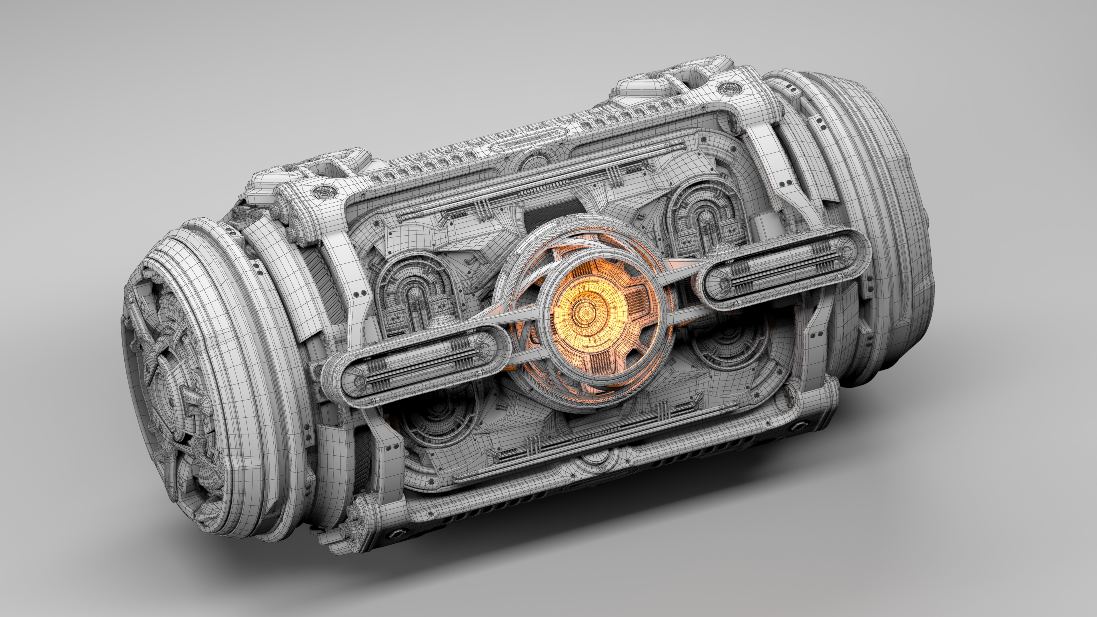 Sci-Fi Hard Surface Kitbash Set - 4 in 1 3D Model Collection_8