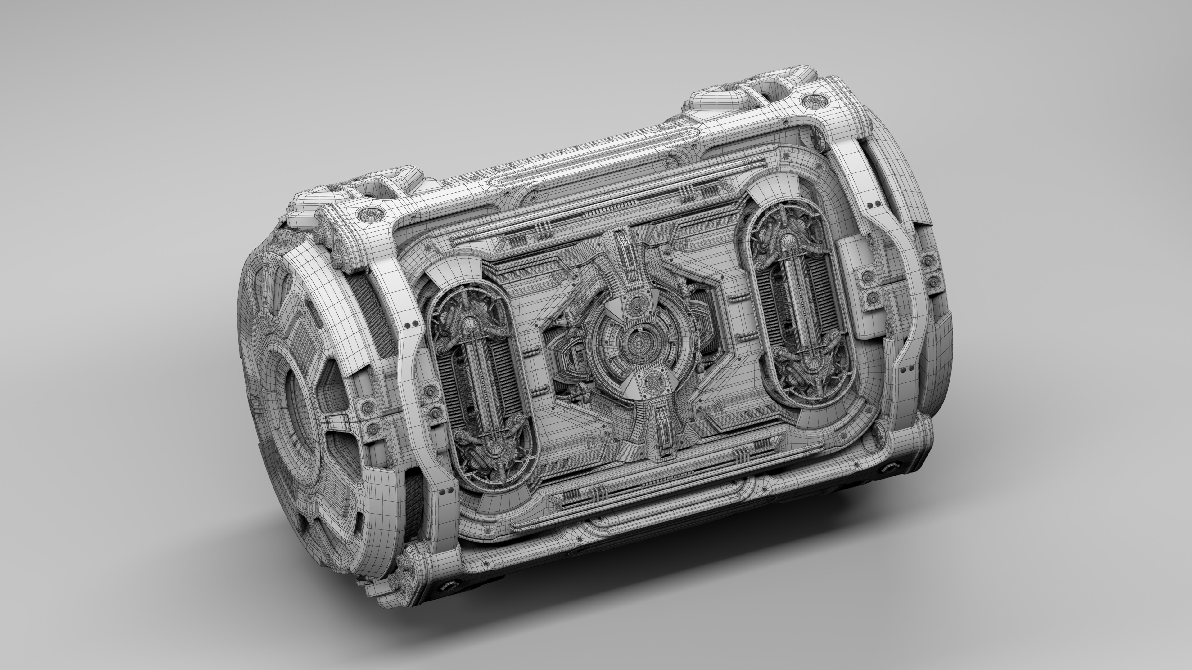 Sci-Fi Hard Surface Kitbash Set - 4 in 1 3D Model Collection_9