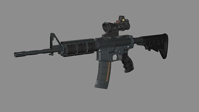 Tactical Modular Assault HK437 Low-Poly 3D Model Low-poly 3D model