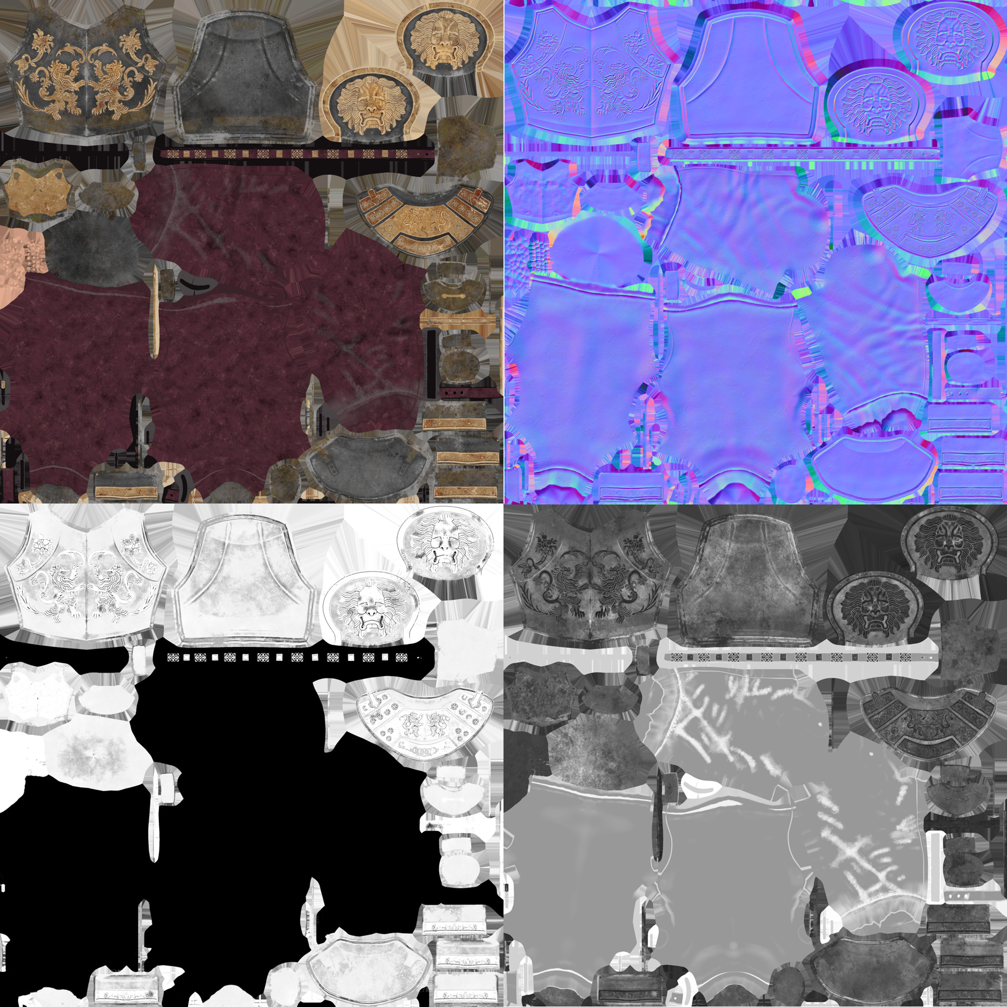 Game of Thrones Armor Low-poly 3D model_5