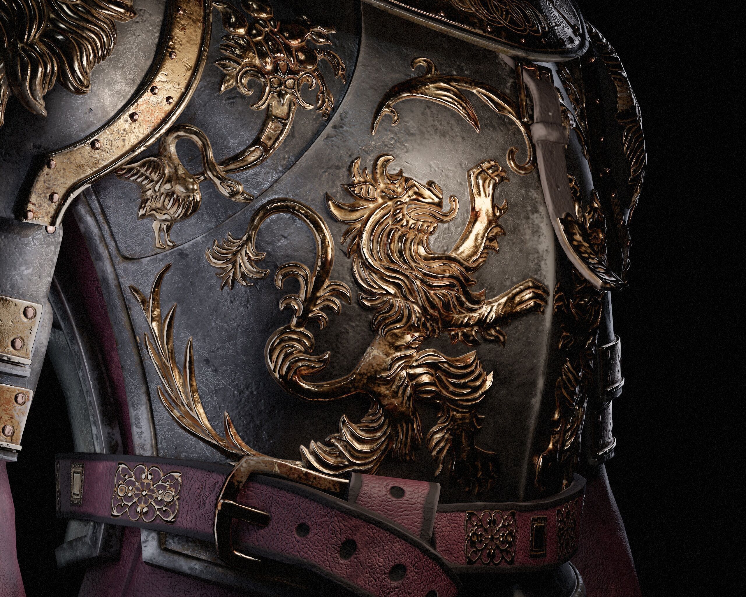 Game of Thrones Armor Low-poly 3D model_2