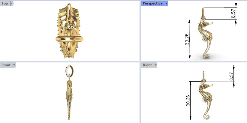 SUMMERTIME SEAHORSE PENDANT NECKLACE JEWELRY CHARM 3D print model_17