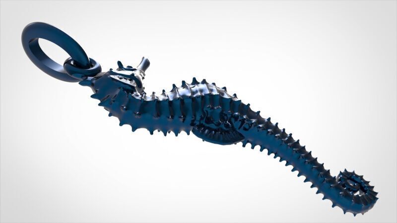 SUMMERTIME SEAHORSE PENDANT NECKLACE JEWELRY CHARM 3D print model_12