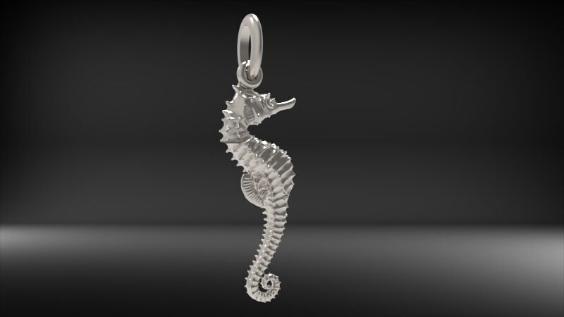 SUMMERTIME SEAHORSE PENDANT NECKLACE JEWELRY CHARM 3D print model_7