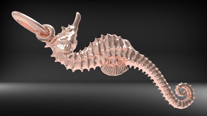 SUMMERTIME SEAHORSE PENDANT NECKLACE JEWELRY CHARM 3D print model_4
