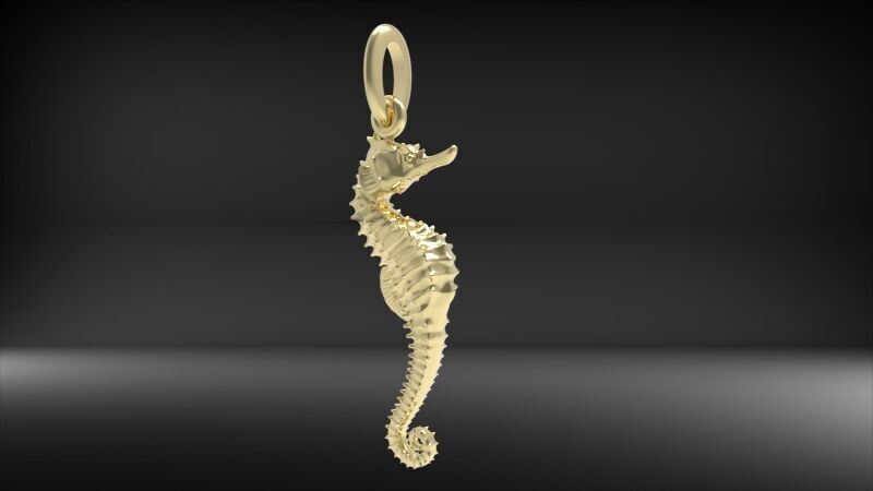 SUMMERTIME SEAHORSE PENDANT NECKLACE JEWELRY CHARM 3D print model_13