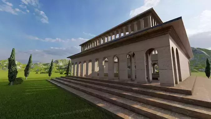 Parthenon Temple-Historical Greek Temple 3D model