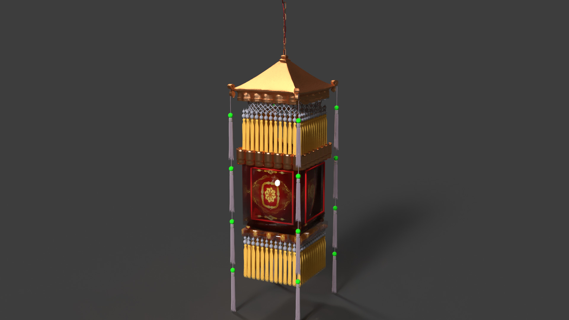 Chinese palace lantern   3D model_2