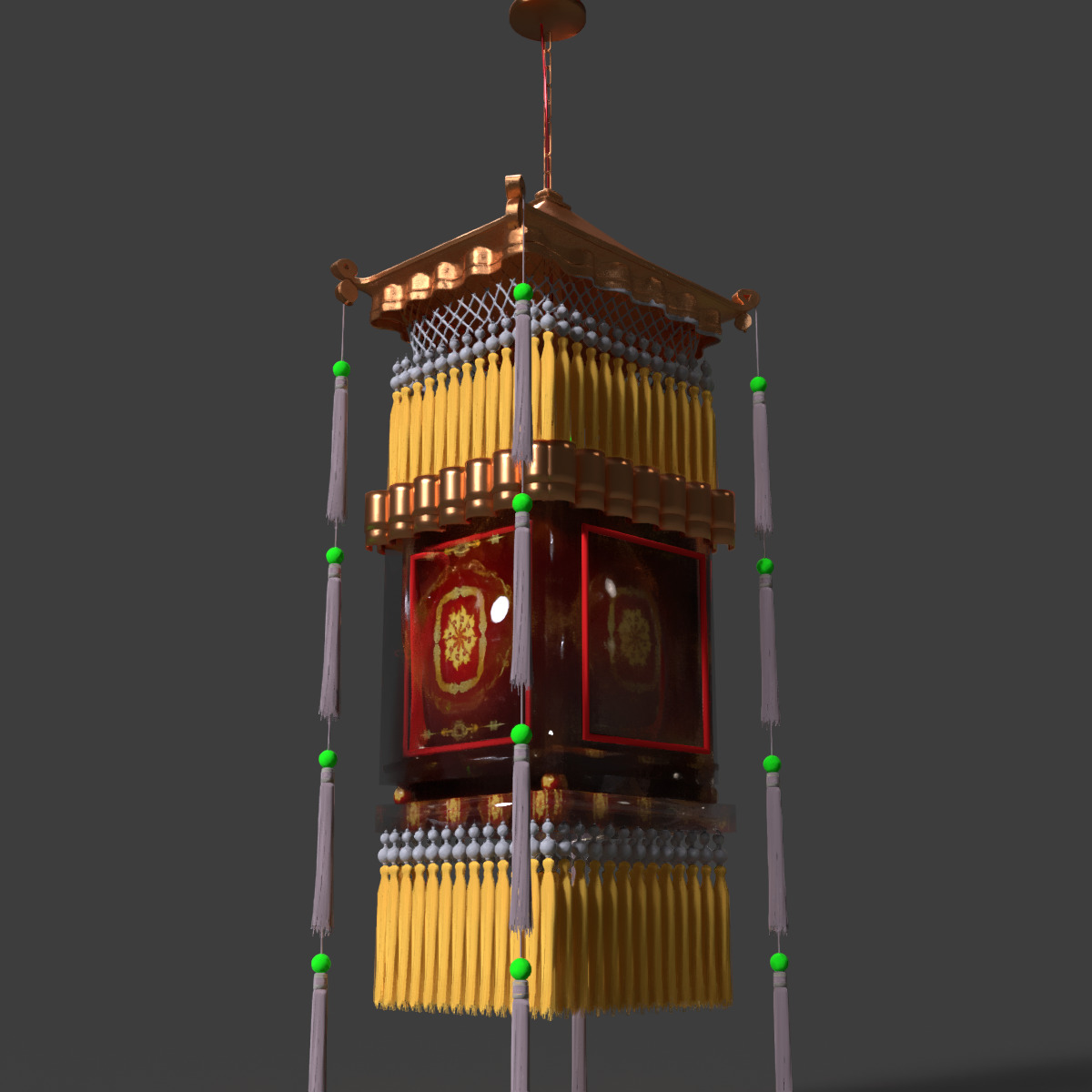 Chinese palace lantern   3D model_6