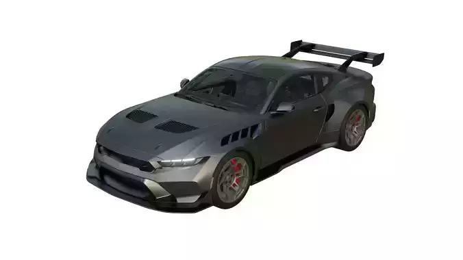 Ford Mustang GTD 2025 Low-poly 3D model