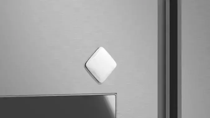 White Rhombus Fridge Magnet - magnetic souvenir on refrigerator